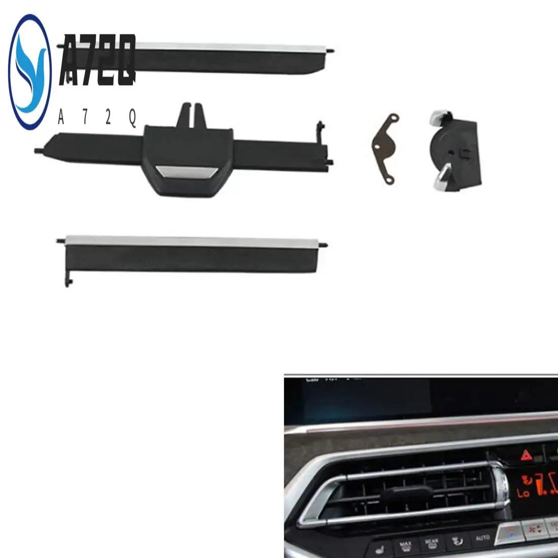 

A72Q-Front Air Vent Outlet Grille Clip For-BMW X5 X6 X7 G05 G06 G07 Car Central AC Slide Repair Kit 6411 9468 531