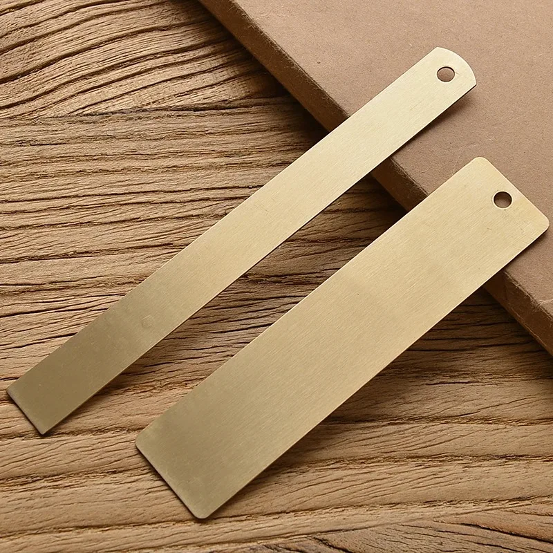 Retro Brass Straight Rulers Centimeter Inches Metal Triangle Ruler Protractor Stationery Measuring Tool School Office Supplies