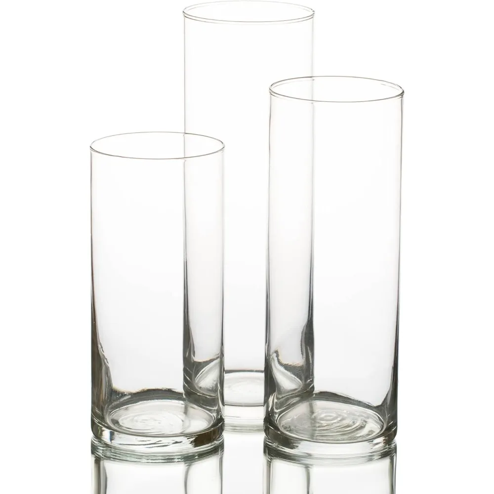 Glass Cylinder Vases 36 Pack. 7.5