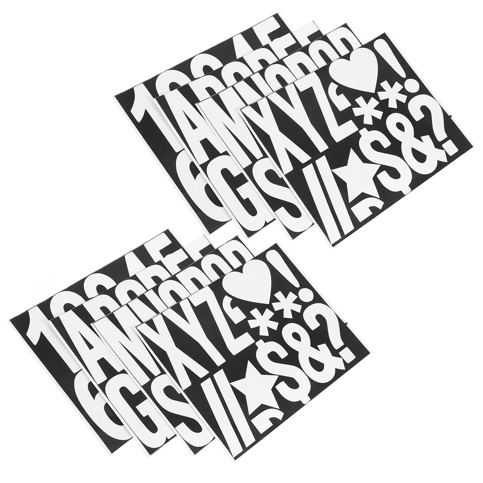 8pcs 8 Sheets Can Stickers 4 Inch White PVC Mailbox Letters Numbers Mailbox Letter Stickers Practical Versatile