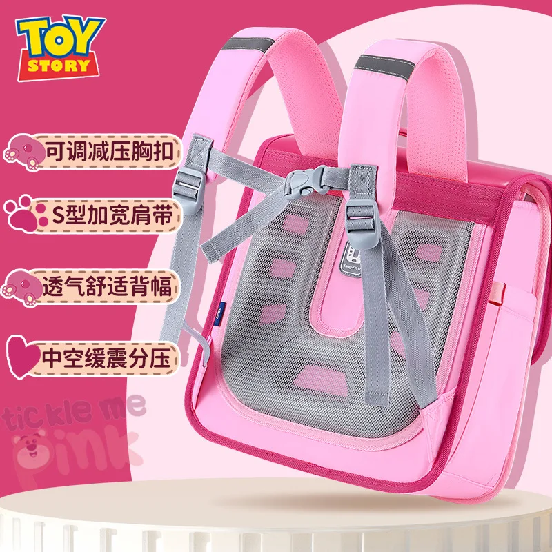 2023 Disney Lotso School Bags For Girls Grade 1-3 New Toy Story Primary Student Shoulder Orthopedic Backpack Kids Gifts Mochila