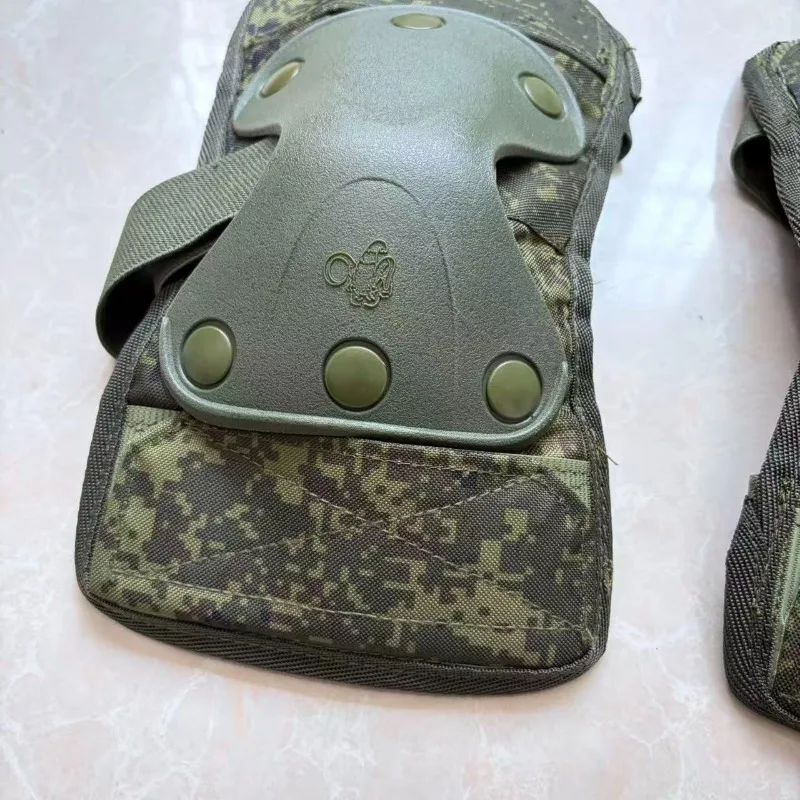 Russian EMR 6B51 Tactical Knee Elbow Pads Set Digital Flora Camo Combat Protective Gear for Outdoor Survival Training