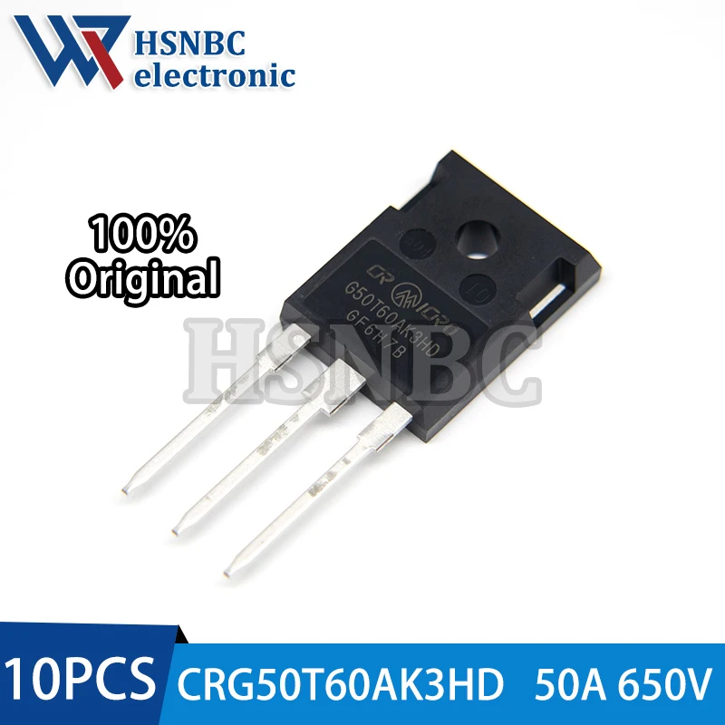 10PCS CRG50T60AK3HD G50T60AK3HD 50T60 TO-247 50A 650V IGBT Power Transistor 100% New Original