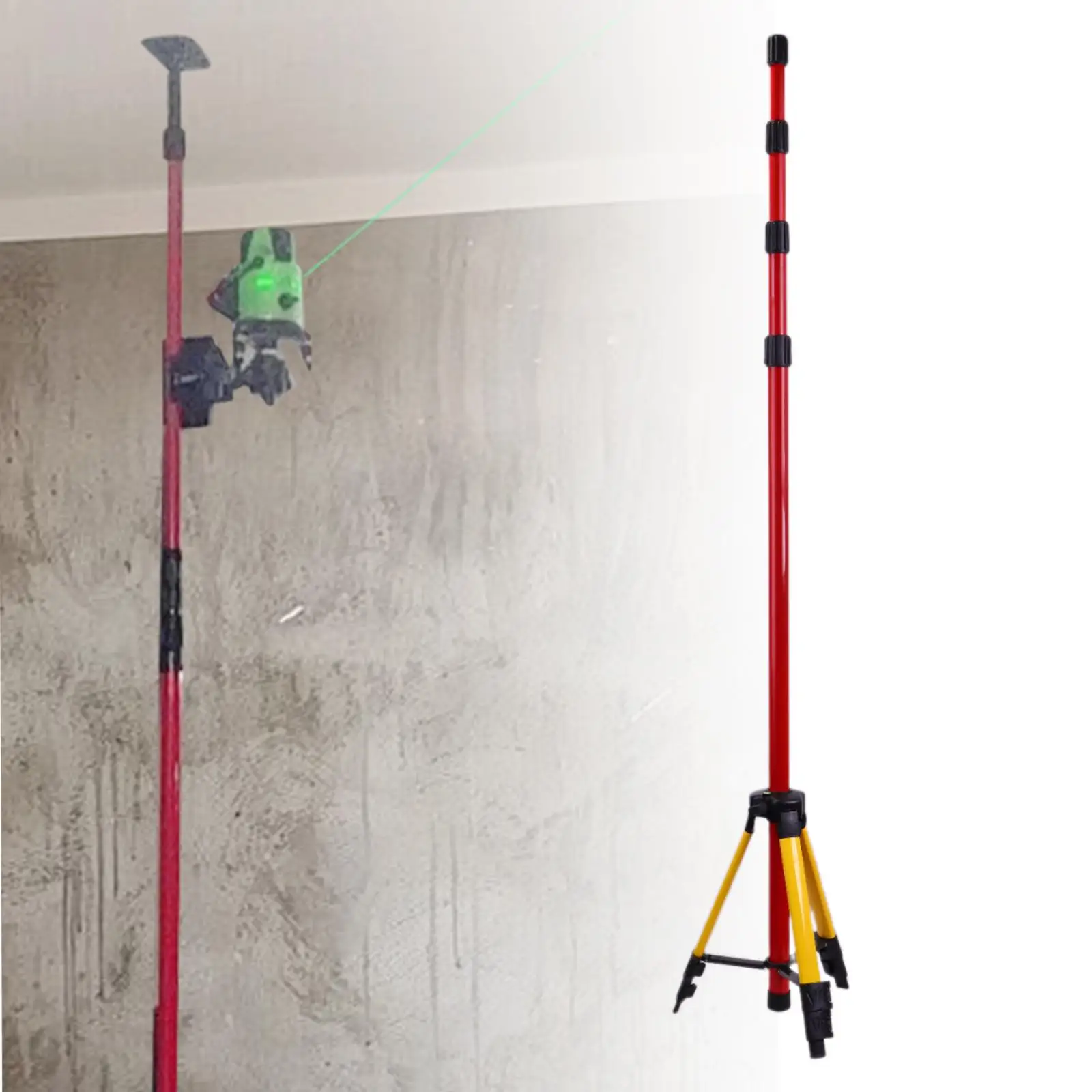 

Level Telescopic Rod with Tripod Practical Easy to Use Sturdy Level Lifting Rod for Office Indoor Living Room Home Professional