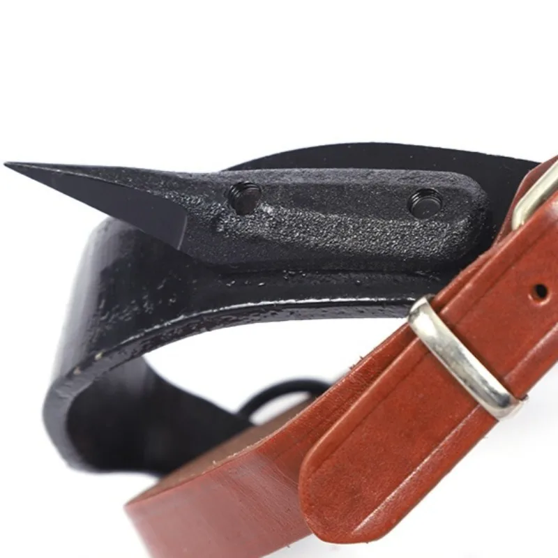 Cowhide Adjustable Tree Climbing Tool Foot Tie Iron Outdoor Picking Tool Foot Buckle Multifunctional Garden Hand Tools