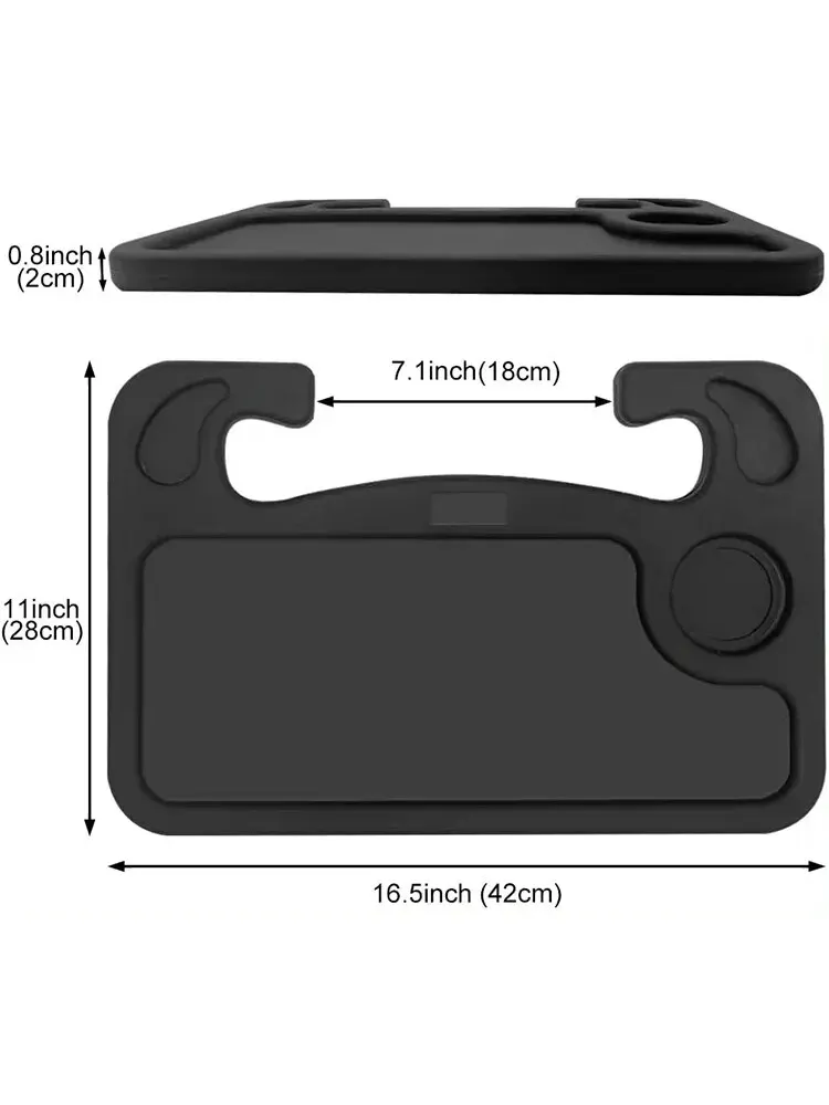 Steering Wheel Card Tray, Multifunctional Computer Laptop Stand, Computer Desk, Writing Board, Workbench, Car Supplies, Plastic