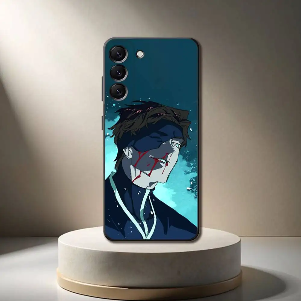 Funda de teléfono de anime Aizen-N S-Sousuke para Samsung Galaxy A 73,72,51,53,52,71,22,5G,Note,J7,8,9 funda negra suave