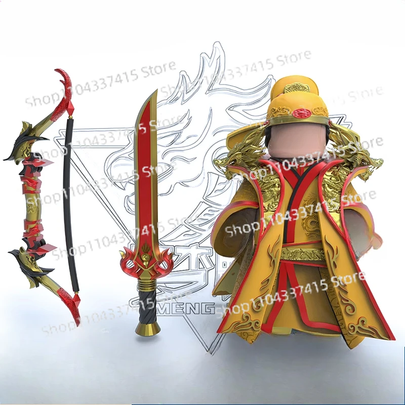 

MOC High-quality Limited Edition Cartoon Animation Game History Emperor Taizong Li Shimin's New Hand-painted Building Blocks