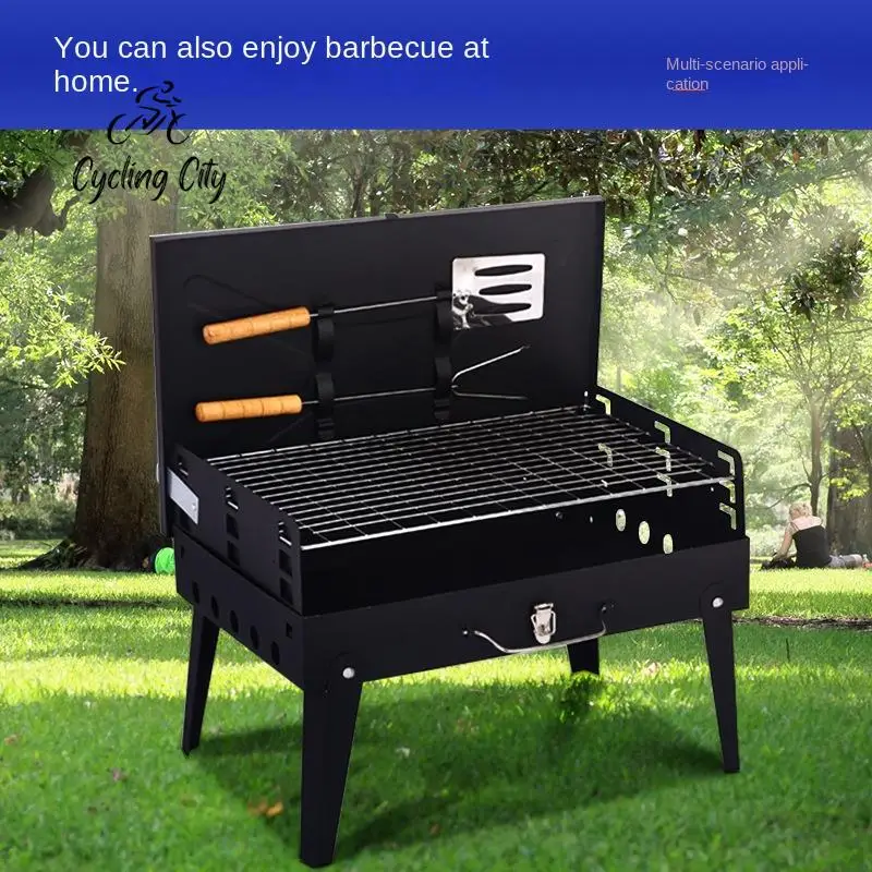 

Cycling City Outdoor Folding Grill Self-contained BBQ Toolbox Grill Portable Portable Grill Travel Camping Grill Picnic Utensils