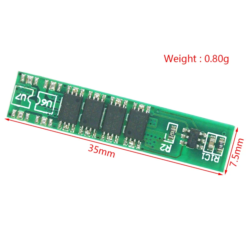 Защитная плата аккумулятора 1S 7.5A 10A 15A 3,7 V li-ion 3 4 6MOS BMS PCM, устройство для защиты литиевой батареи 18650