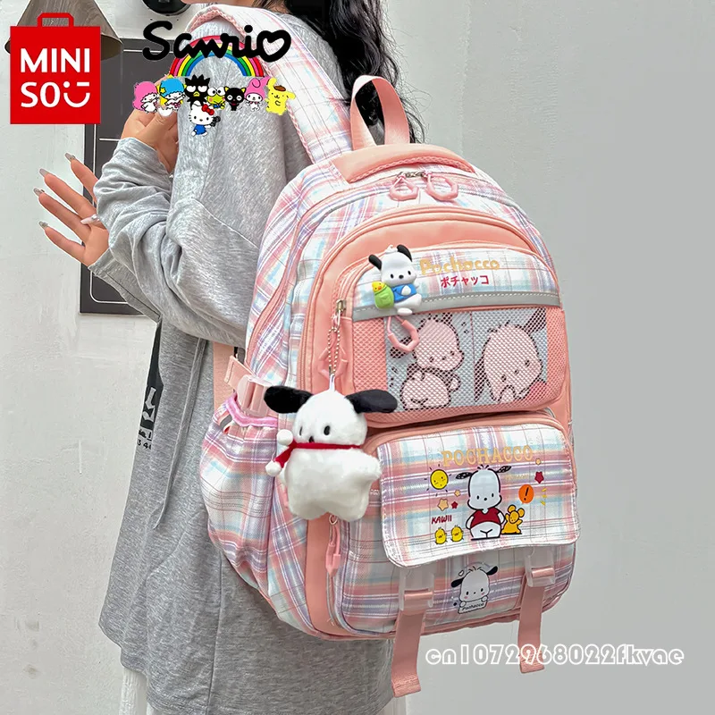 Sanrio 2024 New Student School Bag zaino da donna alla moda di alta qualità Cartoon Versatile zaino da ragazza di grande capacità