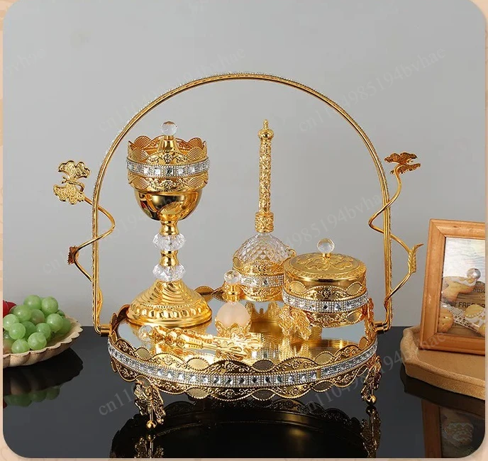 Basket Cross border European style Incense Burner Set Incense Pot Home Decoration Antique