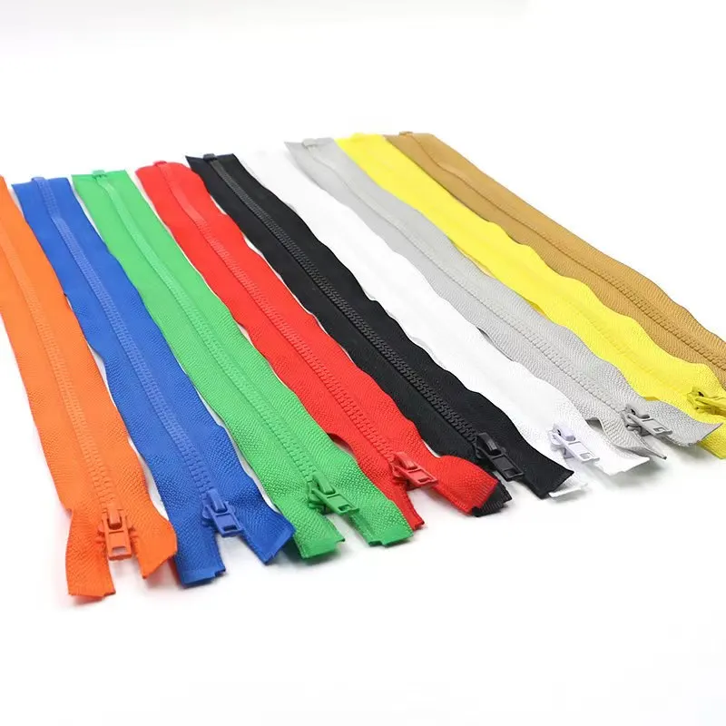 5# 40/50/60/70/80/90/100 cm Resin Zipper Open End Auto Lock Eco Plastic Zipper for Sewing Clothing