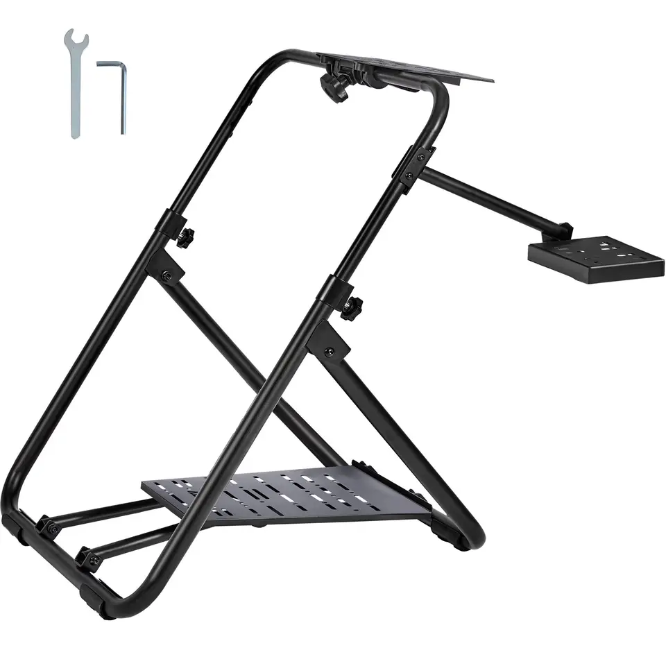 Foldable Racing Wheel Stand, Height Adjustable for Logitech & Thrustmaster Wheels