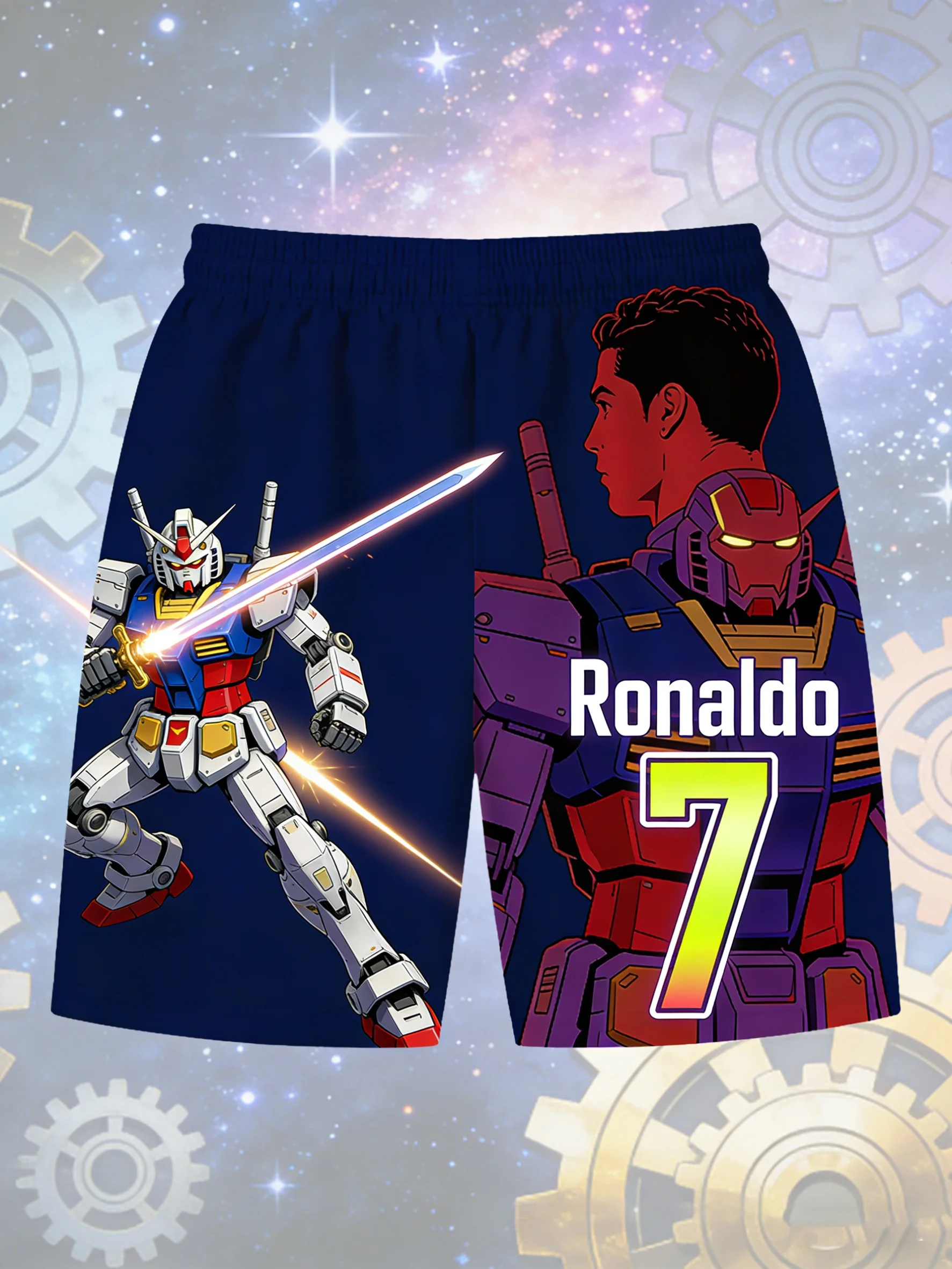 calcas-de-moletom-masculinas-de-verao-anime-gundam-ronaldo-y2k-calcas-de-futebol-para-atividades-ao-ar-livre-alta-absorcao-de-umidade-secagem-rapida-calcas-de-praia