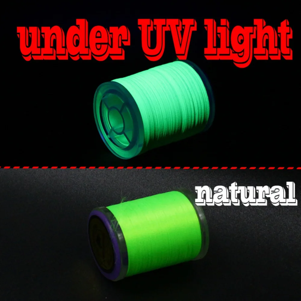 Fluorescent Color Fly Tying Thread UV Reflection Effect 150D Tying Thread Material Strong 150Yard Fly Fishing Line Salmon