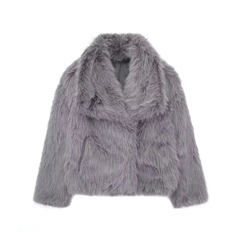 Casual Autumn Winter Women's Coats Faux Fur Thick Warm 2024 New Thick Lamb Hair Thickened Women's Clothing