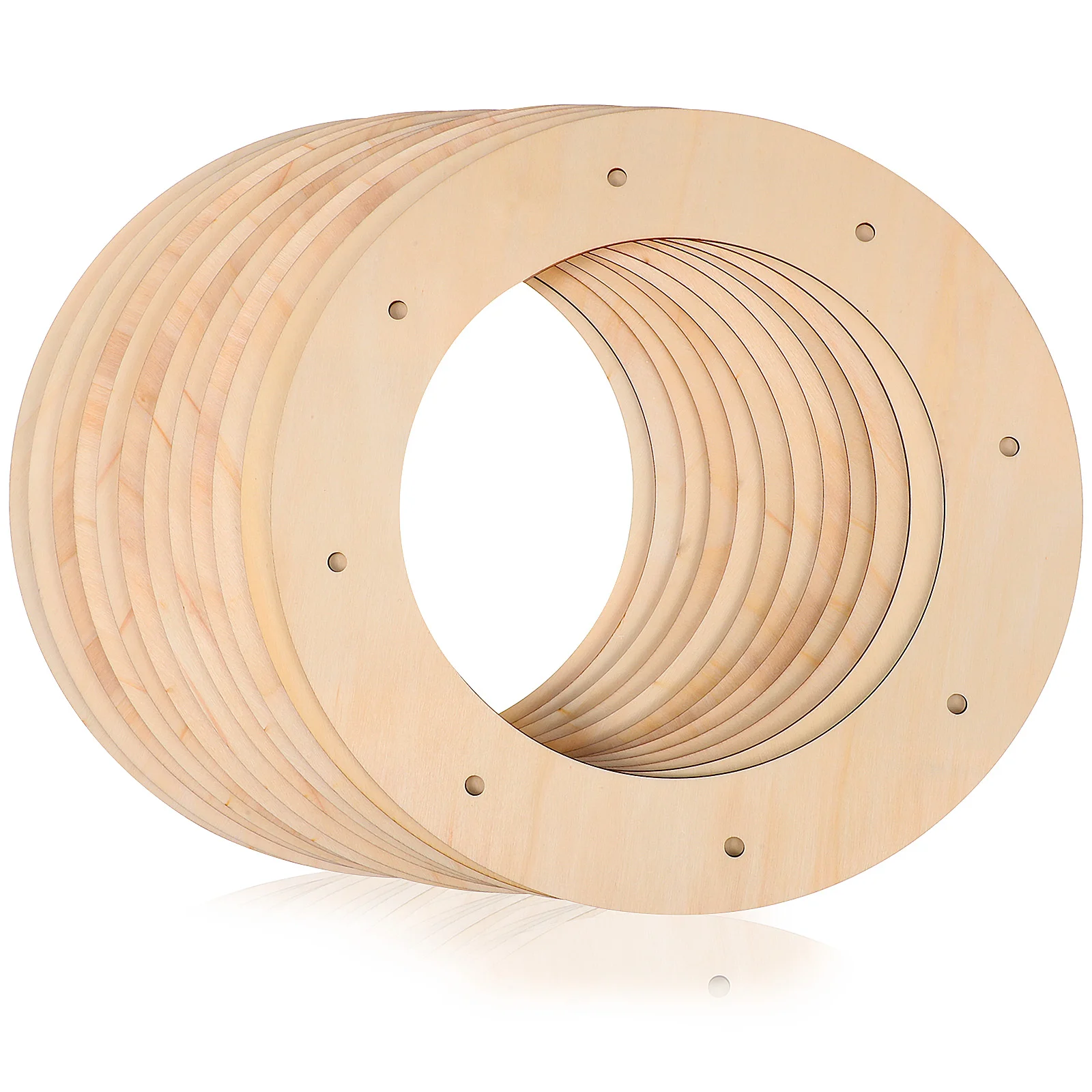 

12 Pcs Inner Diameter 20cm)) Wreaths Xmas Frame Base For DIY Outer Making Supplies Round Wood Forms Crafts Rings Frames