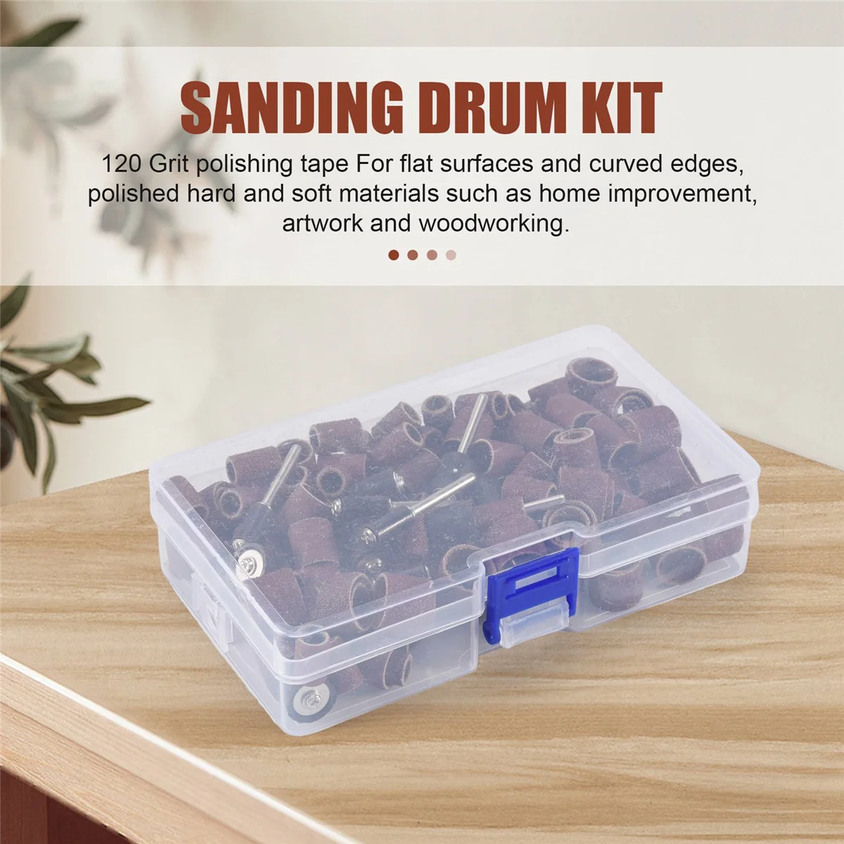 

RANA 132 Pieces Drum Sander Set with Free Box Including 120 Pieces Nail Sanding Band Sleeves and 12 Pieces Drum Mandrels for Rot