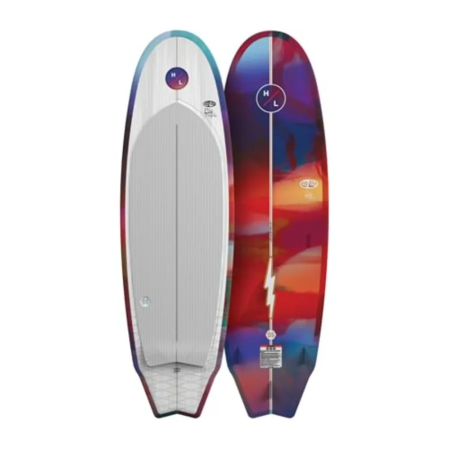 

Landlock Longboard-Inspired Wake Surf Board - for Beginners to Intermediate Riders - Catching All Waves Behind the Boat - 5'9"