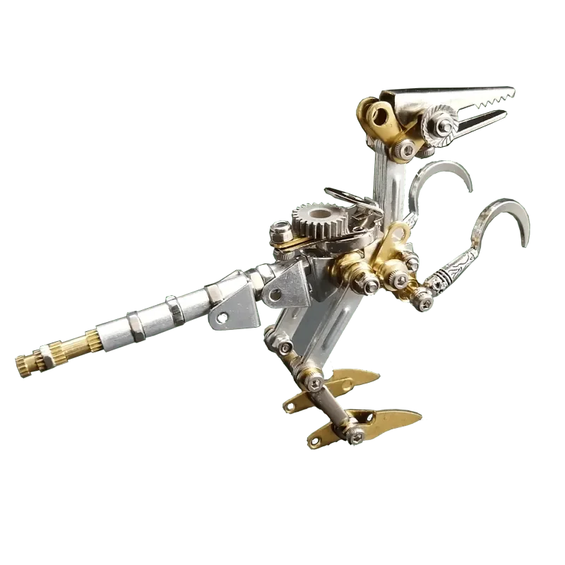 3D Metal Puzzle Dinosaurs DIY Mechanical Therizinosaurus Assembly Model Kit Cyberpunk Animals Toy - 100+PCS