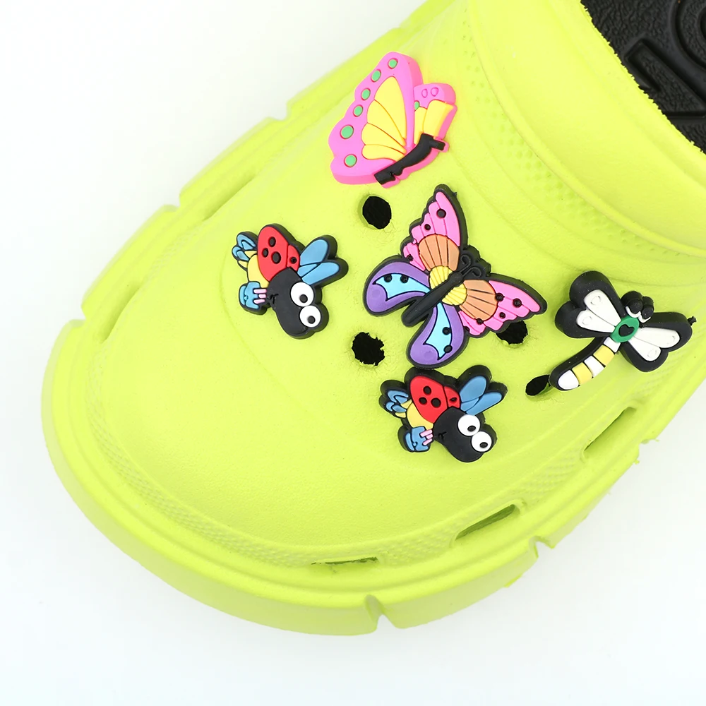 1 Piece Shoe Accessories Charms Colorful Butterfly Shoe Decorations Pins Dragonfly Ornament Children's New Year Gift - Detail 1