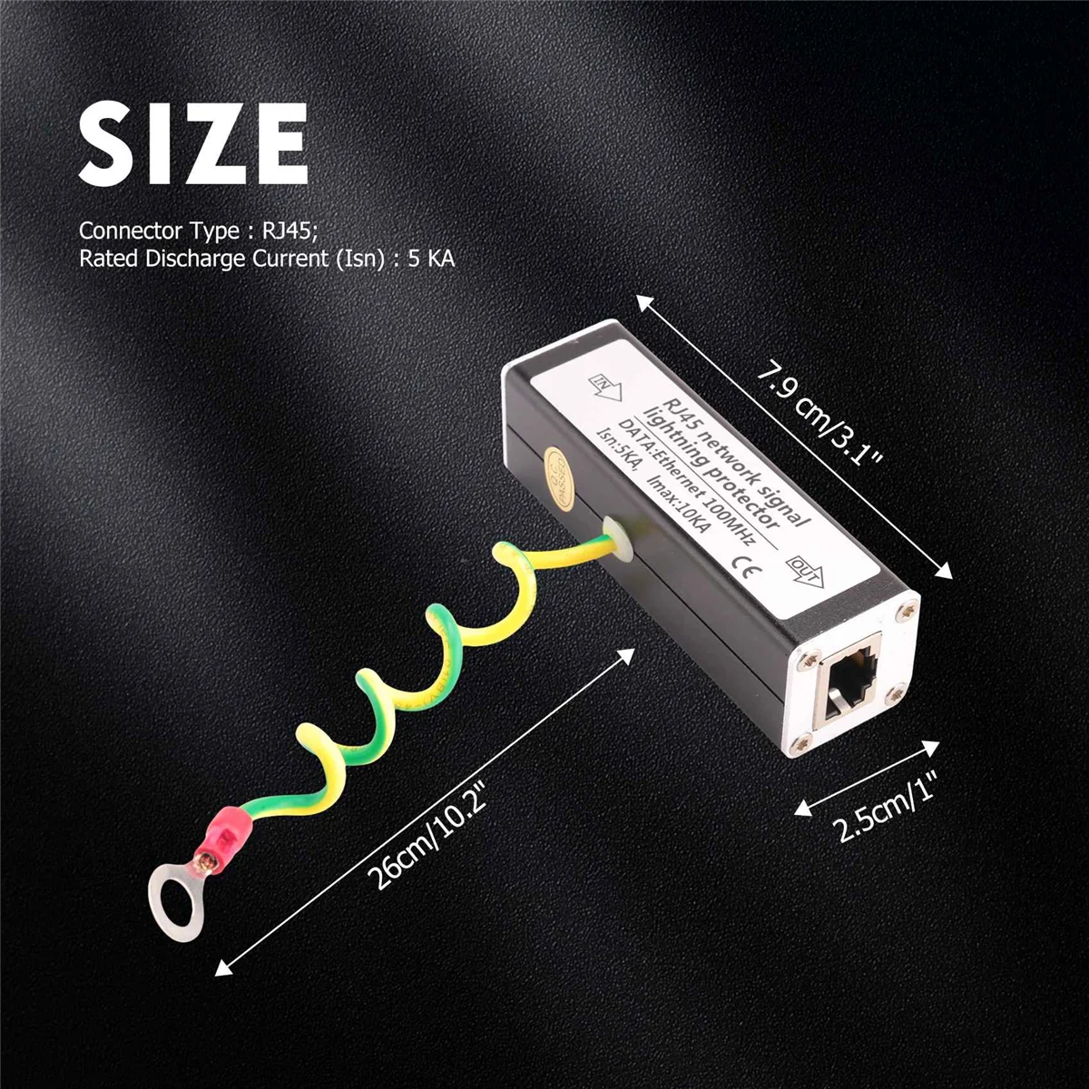 이더넷 네트워크 서지 보호대 썬더 어레스터, RJ45 플러그, 100MHz