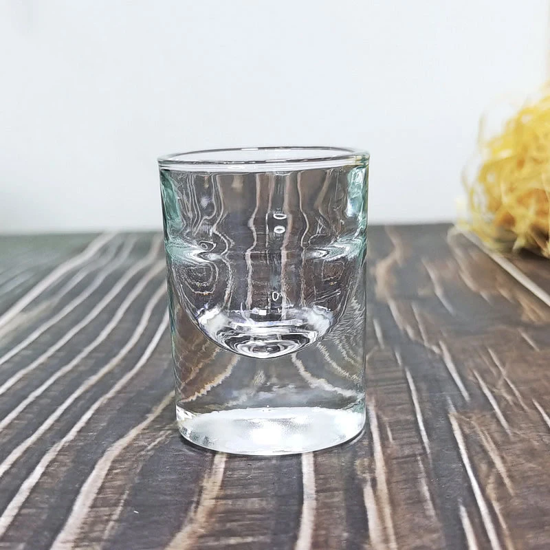 2szt Zestaw 15ml Baijiu Glass Creative Shot Glass Transparent Foreign Wine Cup Drinkware Straight Thick Bottomed Cup Lquor Goblet