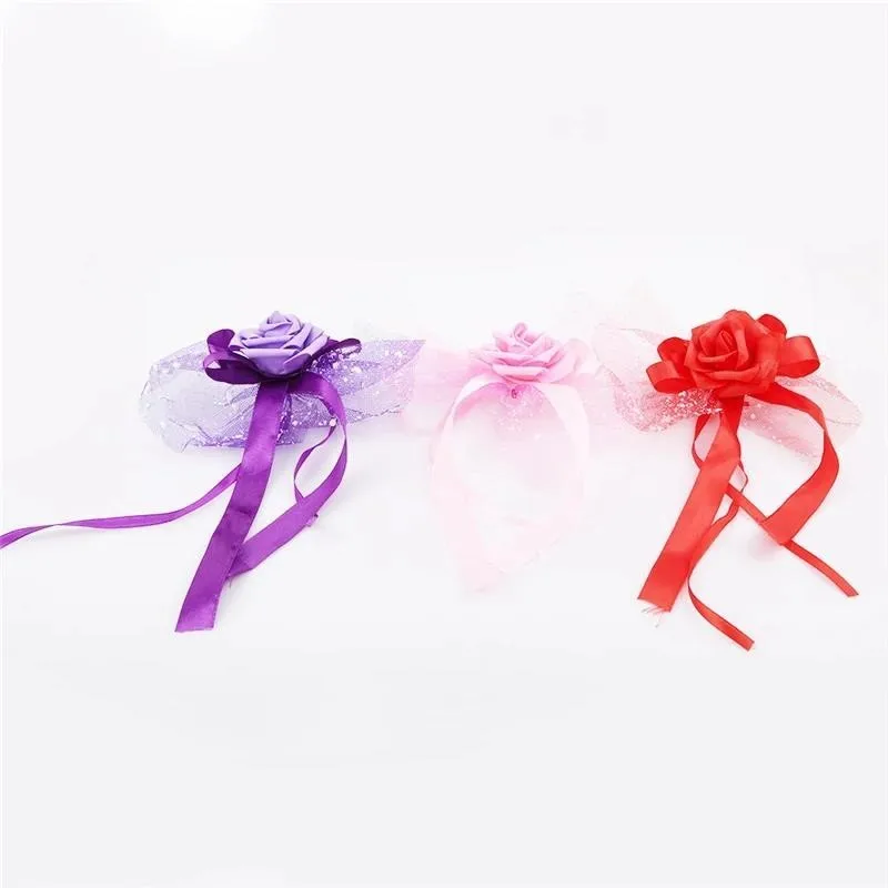 Wedding Car Roof Tail Simulation Flowe Accessory Flowers Rear Mirror Door Handle Decoration Front Decor