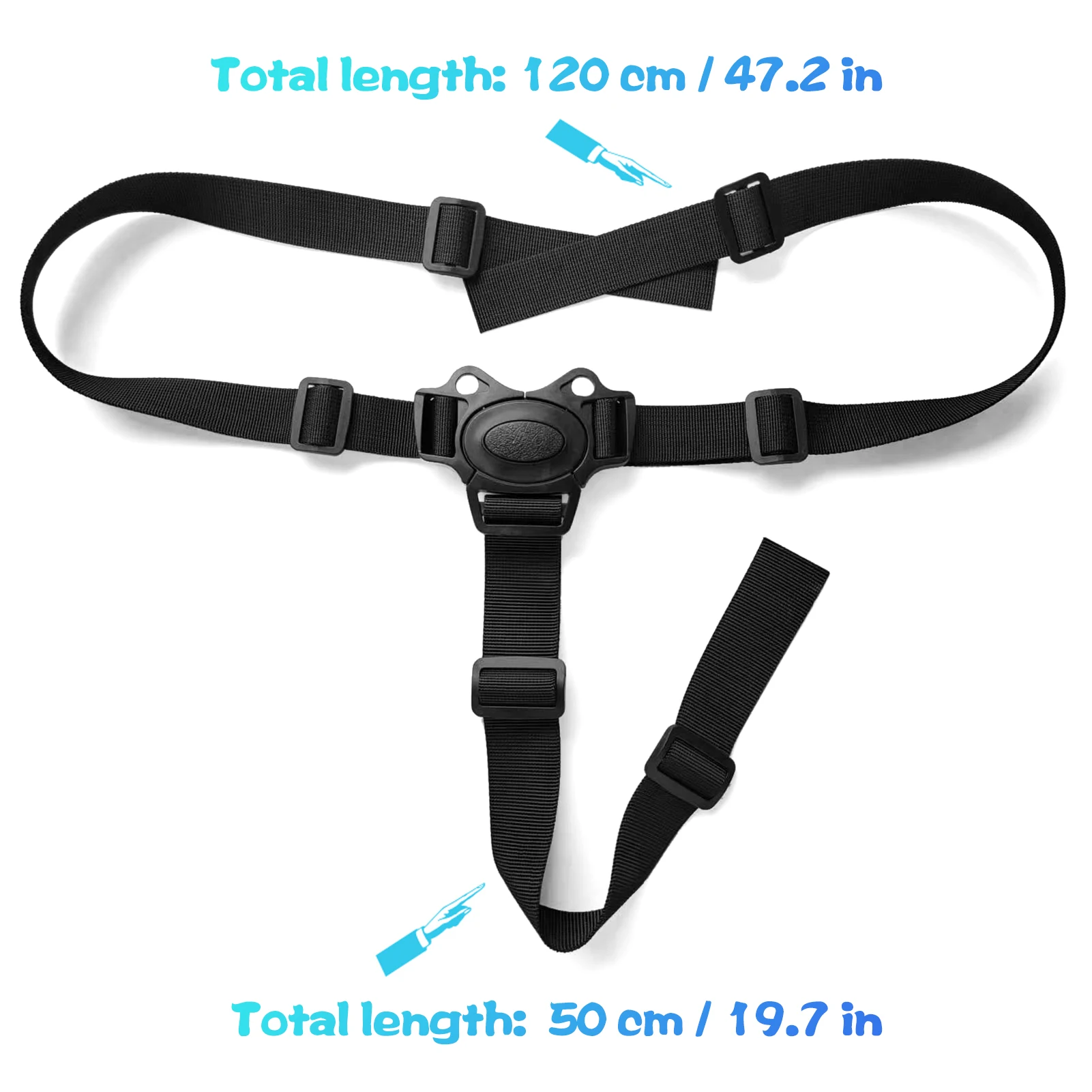 Baby Safety Belt Adjustable 3 Point Harness Baby High Chair Straps Seat Belts For Child Kid Stroller High Chair