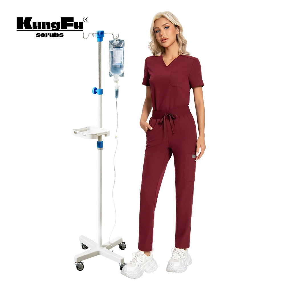 

KUNGFU SCRUBS медицинская униформа скраб для больниц, рабочие скрабы для кормления, комплект униформы для женщин, медицинская аптека, клиника, рабочая одежда