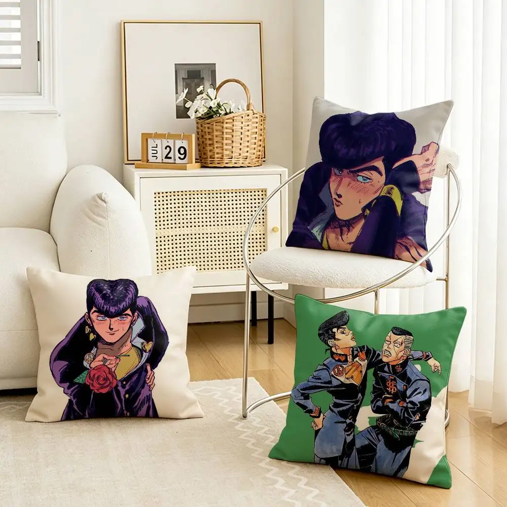 Tough Guy J-Josuke Higashikata Jojo Custom Double Sided Print Square Pillow Cushion Cover