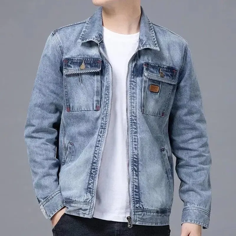 

Casual Men's Denim Jaet Zipper Faion Trend High End Jeans Jaet Versatile Spring New Sle Workwear Jaet Youth