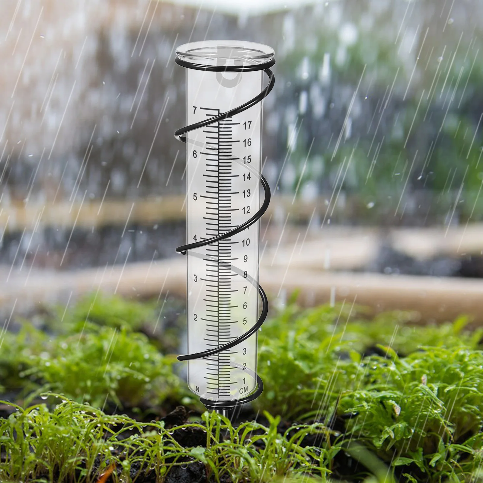 

7 Inch High Borosilicate Glass Replacement Rain Gauge Tube for Garden Outdoor Use Accurate Precipitation Measurement Weather