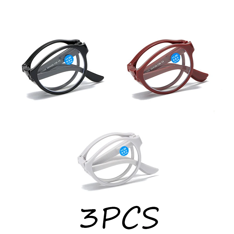

2025 3PCS Spring folding presbyopia glasses, high-definition, fashionable, and convenient for the elderly