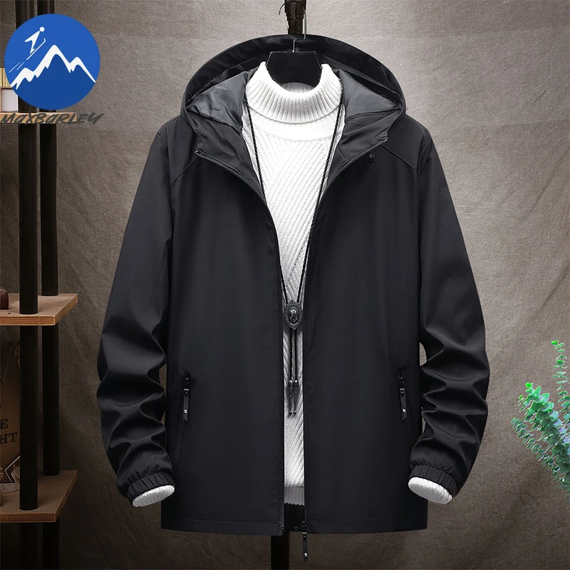 

Модная мужская куртка, ветрозащитная прочная мотоциклетная куртка для кемпинга, весна-осень 2026, повседневное удобное тонкое пальто с капюшоном