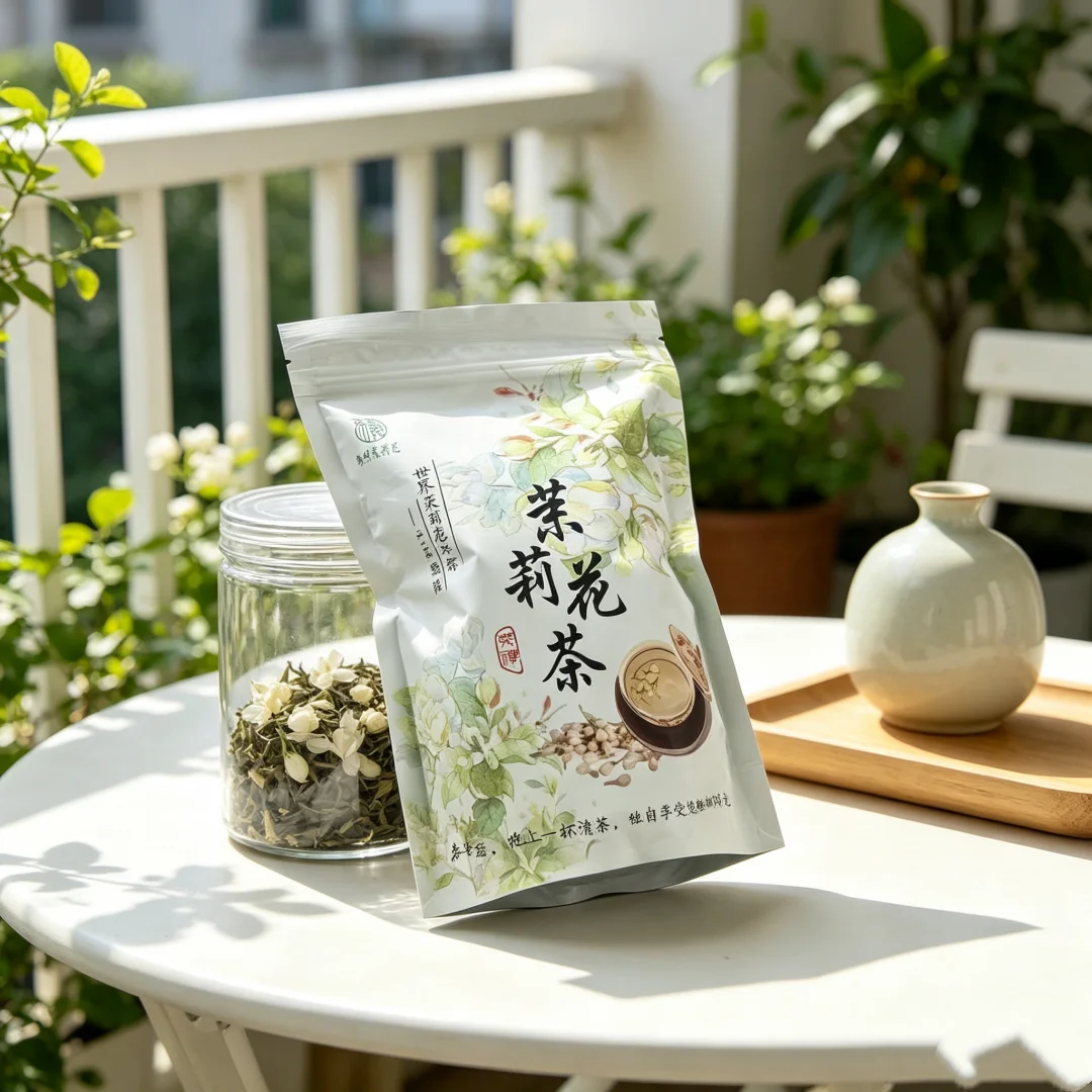 Real Chinese Jasmine Flower Tea Set Bags S/M/L Classic Jasmine Green Oolong Tea Aluminum Foil Bags Recyclable Sealing