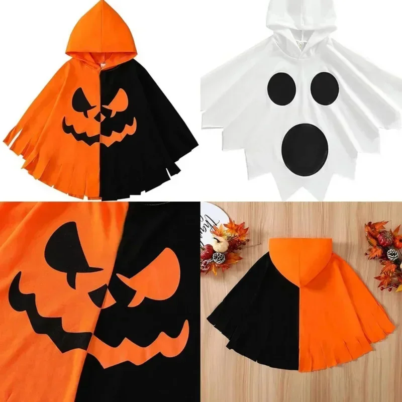 Halloween Children Costume Funny Horror Cosplay Dress Halloween Up Girls Ghost Clothes Boys Cartoon Anime Children Witch Cloak