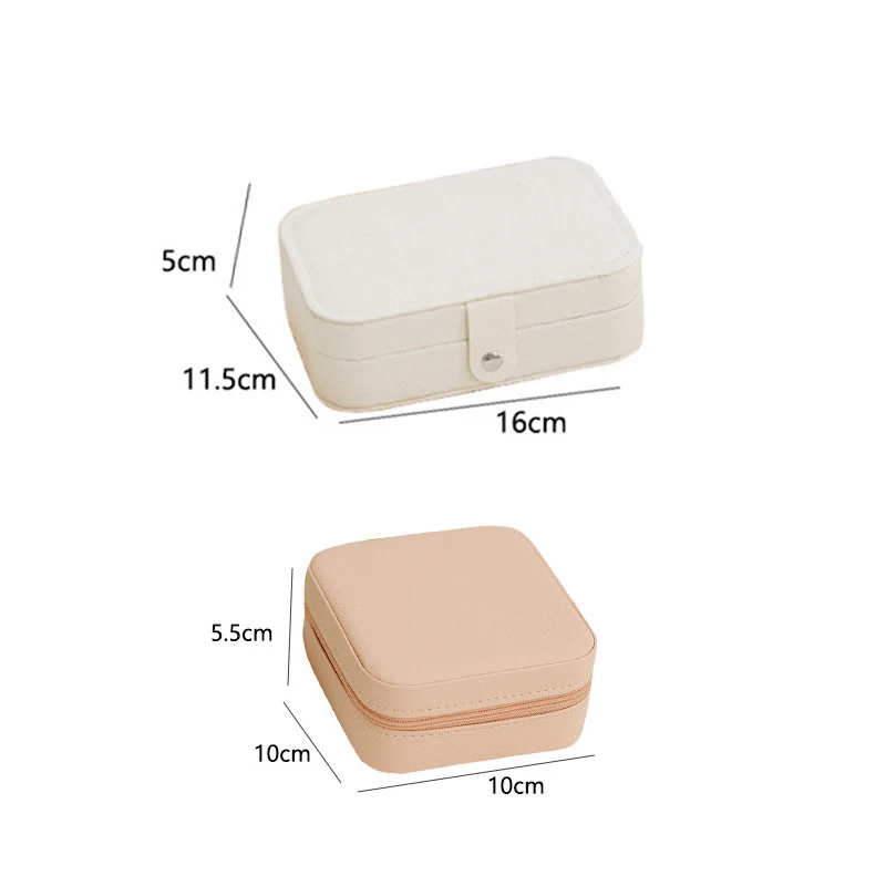 Einfache und tragbare Reise-Schmuckaufbewahrungsbox für Armbänder, Ohrringe, Ringe und Ohrstecker – Detail 17