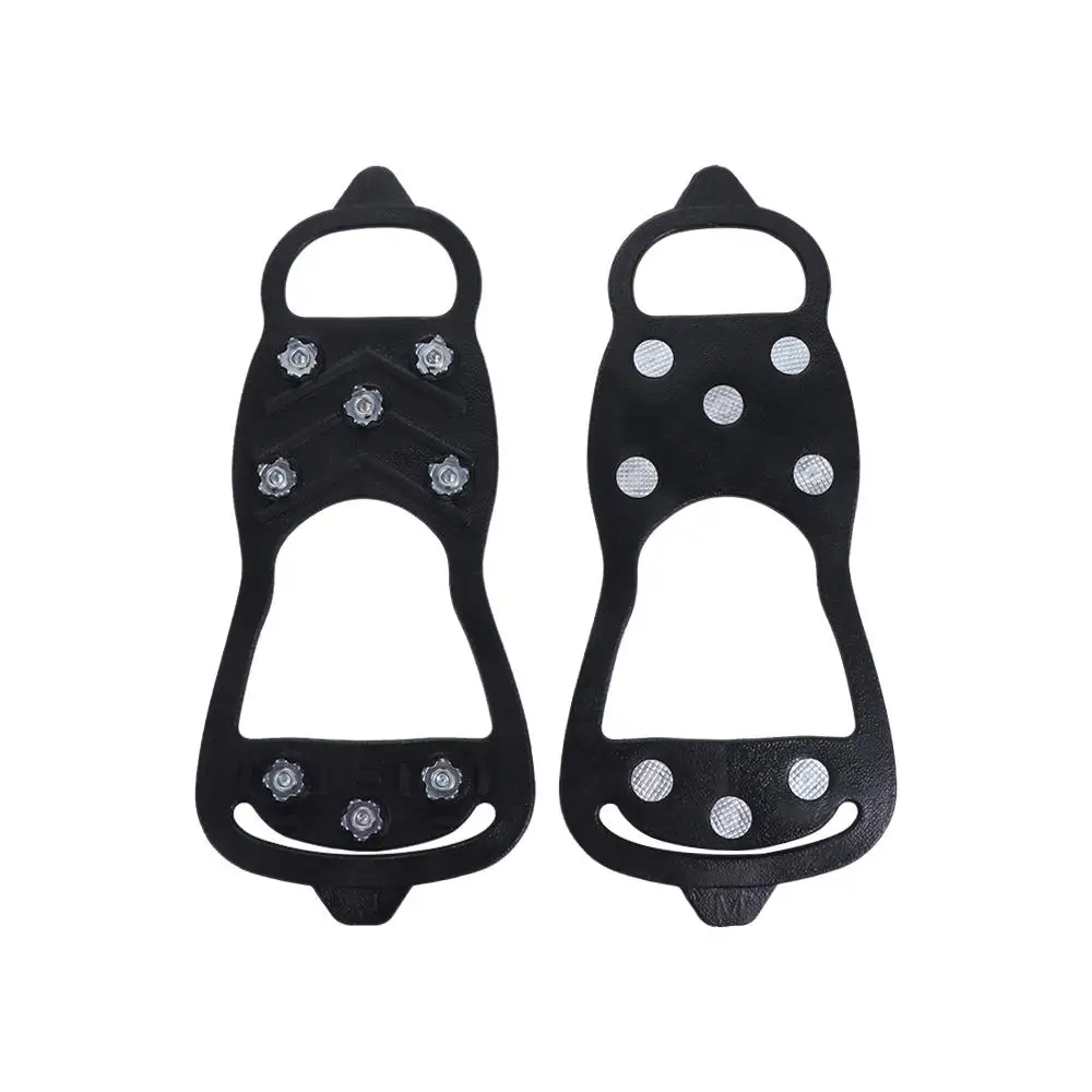 TPE 8톱니 아이스 스노우 크램폰 미끄럼 방지 신발 스파이크 8개 미끄럼 방지 아이스 그립퍼 유니섹스 8스터드 그립 클리츠 신발 스파이크 남성용