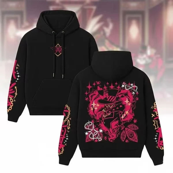 Hazbin Hotel Übergroßes Unisex-Sweatshirt für Anime-Liebhaber, Sport-Grafik-Hoodies, Harajuku, hochwertiges Fleece, warm, lässig, bequem – Detail 4