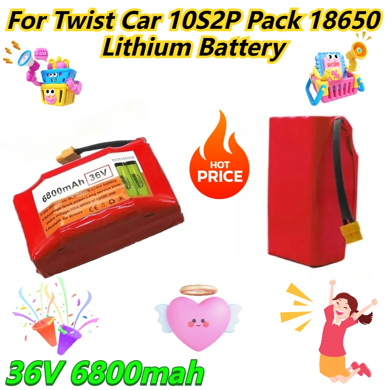 

36V 6800mah For Twist Car 10S2P Pack 18650 Lithium Battery