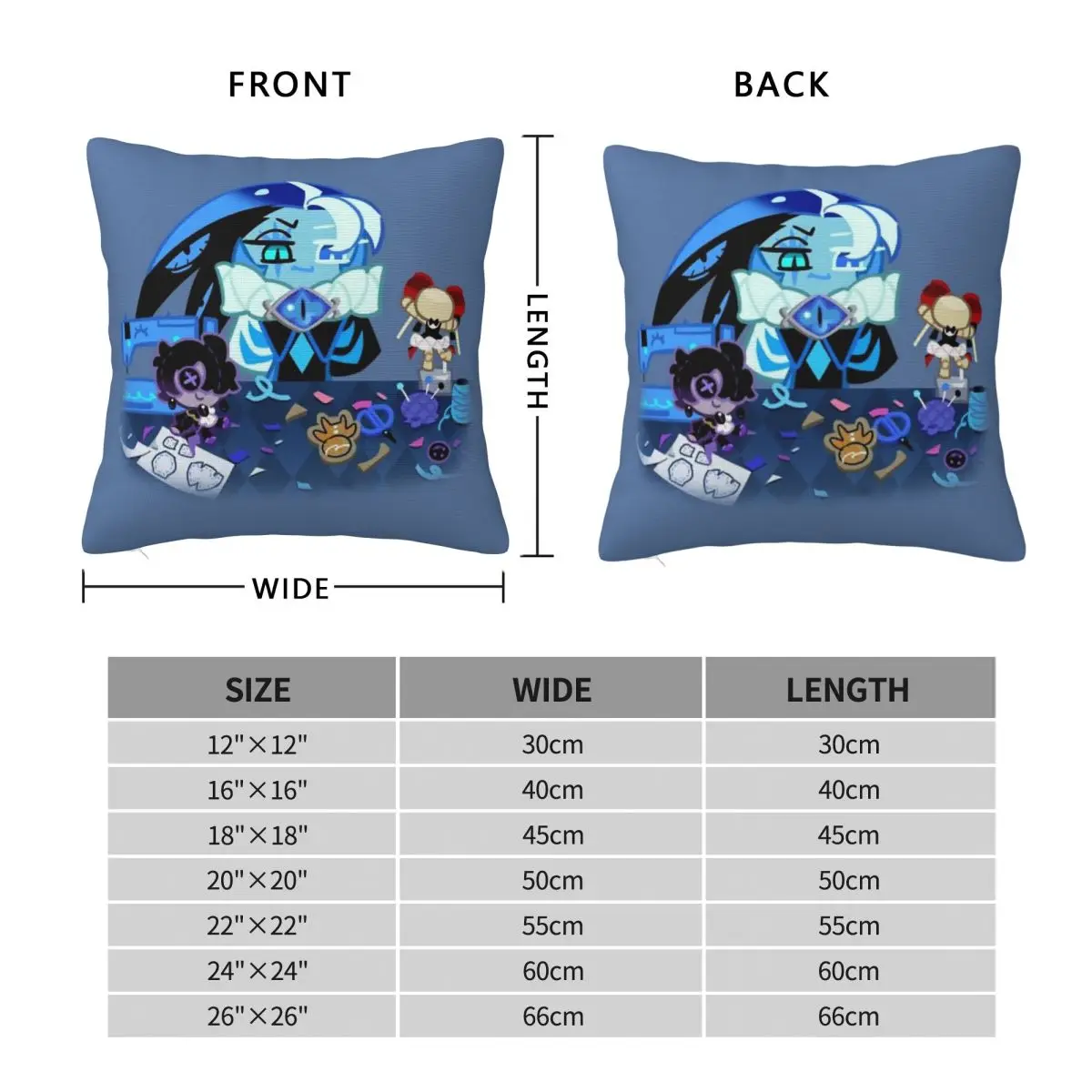 Shroomie Shadow Milk Cookie Square Pillowcase Polyester Linen Velvet Creative Zip Decor Throw Pillow Case Car Cushion Case 18