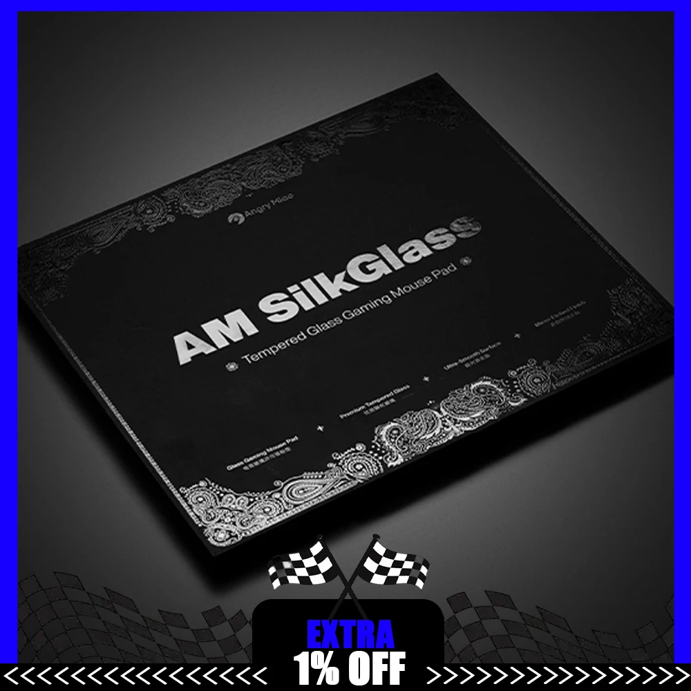 

Angry Miao AM SilkGlass Glass Mousepad Paisley Mouse Pad 490x420mm Smooth Gaming Mousepad PC Gamer Accessories Gifts
