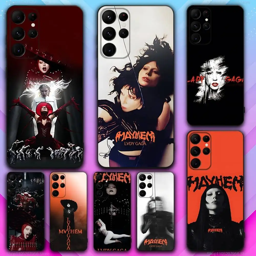 

L-Lady G-Gaga M-Mayhems Phone Case For Samsung S30,S25,S24,S23,S22,S21,S20,Fe,Lite,5G,Ultra,Plus Black Cover