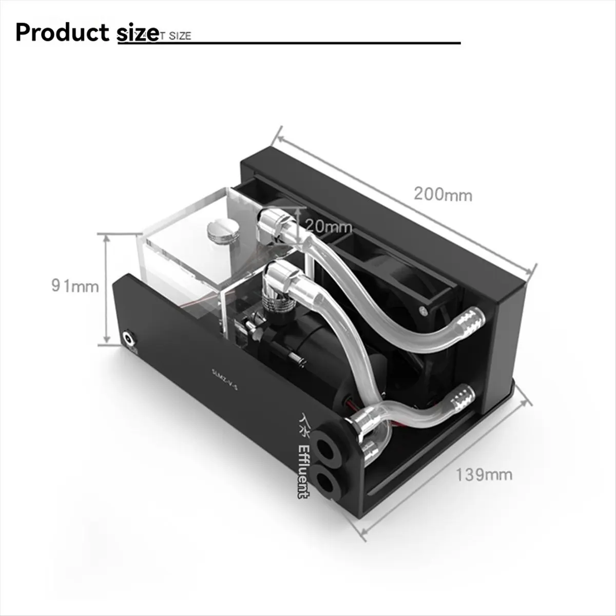 Dynamic 600L/H Water Cooling Pump 4 M Pump Head 12V 10W 300ML Water Cooler Tank 80mm 4000RPM Fan for PC Water Cooling System