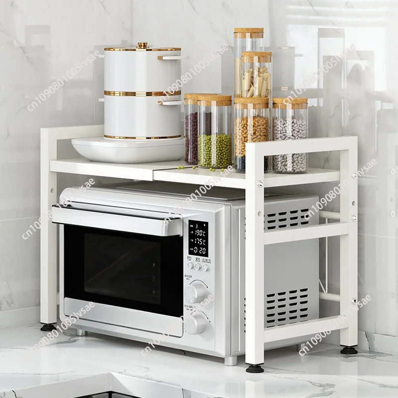 

Kitchen Shelves, Microwave Shelves, Roof to Floor Retractable Adjustable Triple Oven, Kitchen Storage Shelves