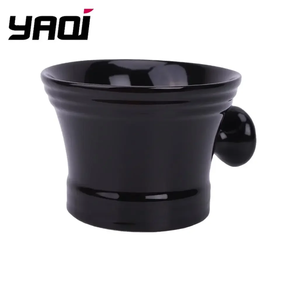 

Yaqi Black ABS Plastic Shaving Bowl for Men with Shaving Brush - Men's Grooming Accessory