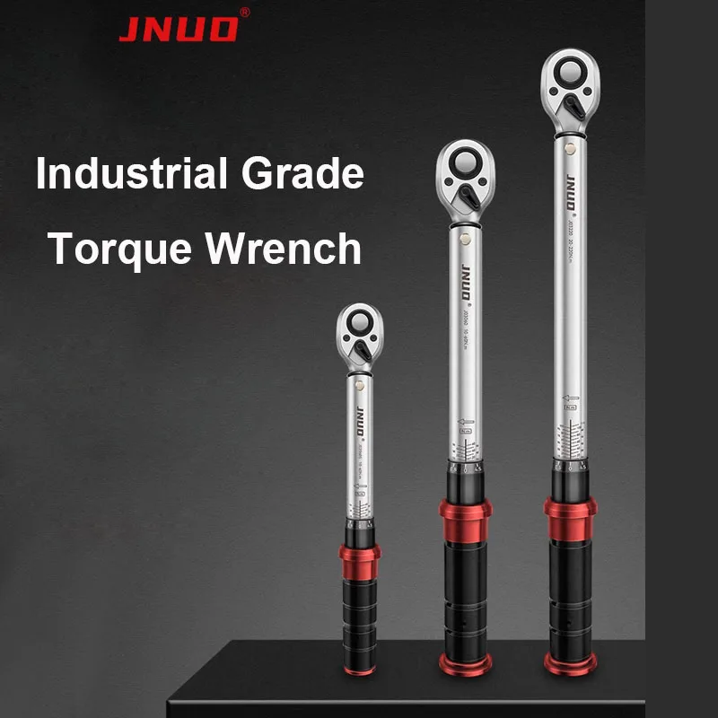 JNUO Heavy Type Torque Spanner High Precision Adjustable Preset Torque Wrench  Car Tyre Set UP To 1/2'' 3/4'' 1'' 600-3000N.m