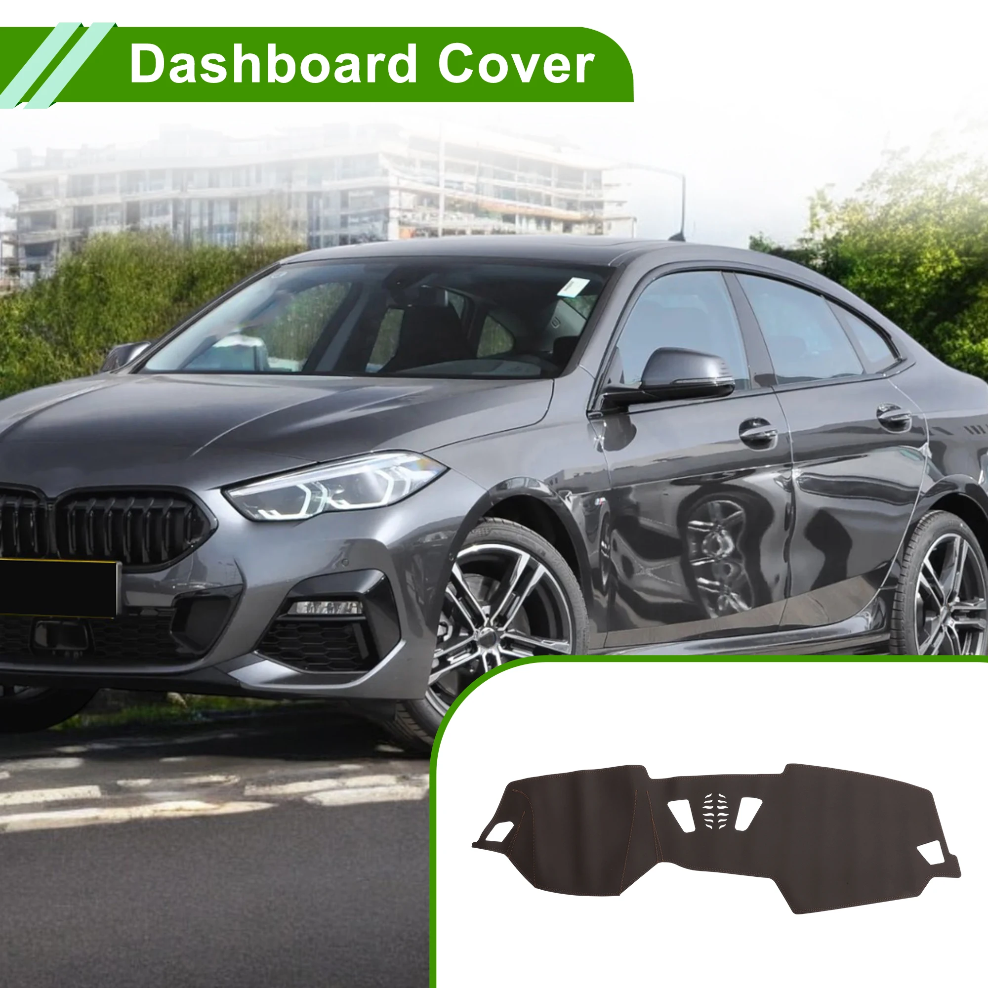 

Чехол на приборную панель UXCELL для BMW 2 серии 2022 без HUD, кожаный, коричневый, 1 шт.